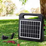 Giantz 5km Electric Fence Energiser Solar Energizer Charger Farm Animal 0.15J - Pet And Farm