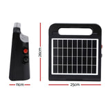 Giantz 10km Electric Fence Energiser Solar Energizer Charger Farm Animal 0.3J - Pet And Farm