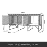 Aussie Dog Kennels Raised Dog Kennel - Pet And Farm