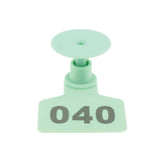 1-100 Cattle Number Ear Tag 6x7cm Set - Medium Green Sheep Livestock Label - Pet And Farm