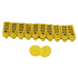 1-100 Cattle Number Ear Tag 5x2cm Set - Yellow Small Pig Sheep Livestock Label - Pet And Farm