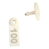 1-100 Cattle Number Ear Tag 5x2cm Set - Mini White Cow Sheep Pig Livestock Label - Pet And Farm