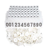 1-100 Cattle Number Ear Tag 6x7cm Set - Medium White Cow Sheep Livestock Label - Pet And Farm