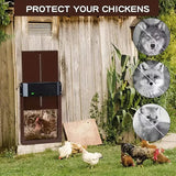 NNETM PCS Automatic Chicken House Coop Door Light-Sensitive Night And Morning Delay Auto Guard Door Opening For Chickens - Pet And Farm