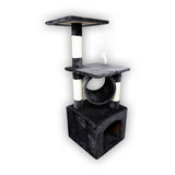 Pet Basic 3 Level Cat Scratch Tree & Playhouse Fun Climb Rest 92 x 35cm - Pet And Farm