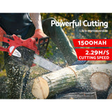 Giantz 20V Cordless Chainsaw - Black and Red - Pet And Farm