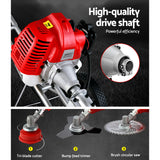 Giantz 62cc Petrol Brush Cutter Whipper Saw Trimmer 2 Stroke 3-in-1 Wheel - Pet And Farm