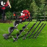 Giantz 92CC Petrol Post Hole Digger Drill Borer Fence Extension Auger Bits - Pet And Farm