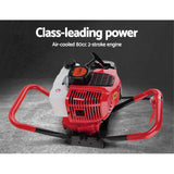 Giantz 80CC Petrol Post Hole Digger Drill Borer Fence Extension Auger Bits - Pet And Farm