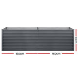Greenfingers Garden Bed 320 x 80 x 77cm Galvanised Steel Raised Planter 2N1 - Pet And Farm