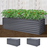 Greenfingers Garden Bed 320 x 80 x 77cm Galvanised Steel Raised Planter 2N1 - Pet And Farm