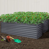 Greenfingers Garden Bed 320 x 80 x 77cm Galvanised Steel Raised Planter 2N1 - Pet And Farm