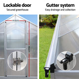 Greenfingers Greenhouse Aluminium Green House Garden Shed Greenhouses 2.42x1.9M - Pet And Farm