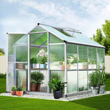 Greenfingers Greenhouse Aluminium Green House Garden Shed Greenhouses 2.42x1.9M - Pet And Farm