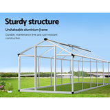 Greenfingers Greenhouse Aluminium Green House Garden Shed Greenhouses 3.02x2.5M - Pet And Farm