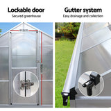 Greenfingers Greenhouse Aluminium Green House Garden Shed Greenhouses 3.02x2.5M - Pet And Farm