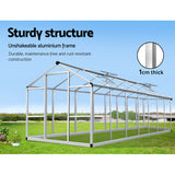 Greenfingers Greenhouse Aluminium Green House Garden Shed Greenhouses 4.22x2.5M - Pet And Farm