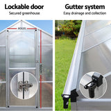 Greenfingers Greenhouse Aluminium Green House Garden Shed Greenhouses 4.22x2.5M - Pet And Farm