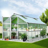 Greenfingers Greenhouse Aluminium Green House Garden Shed Greenhouses 4.22x2.5M - Pet And Farm