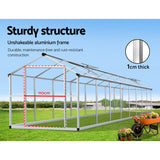 Greenfingers Greenhouse Aluminium Green House Garden Shed Greenhouses 4.7x2.5M - Pet And Farm