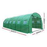 Greenfingers Greenhouse Garden Shed Green House Replacement *Cover Only* 6X3X2M - Pet And Farm