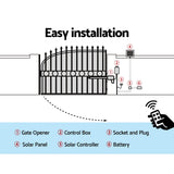 LockMaster Swing Gate Opener 40W Auto Solar Power Electric Remote Control 600KG - Pet And Farm
