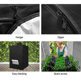 Greenfingers Hydroponics Grow Tent Kits Hydroponic Grow System Black 60X60X90CM 600D Oxford - Pet And Farm