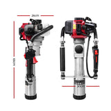 GIANTZ 55CC Petrol Post Pile Hole Driver 2-Stroke Power Picket Rammer - Pet And Farm
