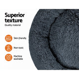 i.Pet Pet Bed Dog Cat 110cm Calming Extra Large Soft Plush Dark Grey - Pet And Farm