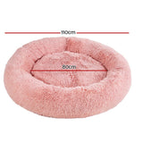 i.Pet Pet Bed Dog Cat 110cm Calming Extra Large Soft Plush Pink - Pet And Farm