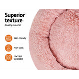 i.Pet Pet Bed Dog Cat 110cm Calming Extra Large Soft Plush Pink - Pet And Farm