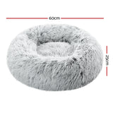 Pet Bed Dog Cat Calming Bed Small 60cm Charcoal Sleeping Comfy Cave Washable - Pet And Farm