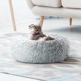 Pet Bed Dog Cat Calming Bed Small 60cm Charcoal Sleeping Comfy Cave Washable - Pet And Farm