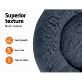 Pet Bed Dog Cat Calming Bed Small 60cm Dark Grey Sleeping Comfy Cave Washable - Pet And Farm