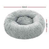 Pet Bed Dog Cat Calming Bed Small 60cm Light Grey Sleeping Comfy Cave Washable - Pet And Farm
