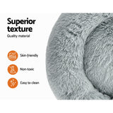 Pet Bed Dog Cat Calming Bed Small 60cm Light Grey Sleeping Comfy Cave Washable - Pet And Farm