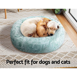 Pet Bed Dog Cat Calming Bed Small 60cm Teal Sleeping Comfy Cave Washable - Pet And Farm