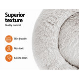 Pet Bed Dog Cat Calming Bed Small 60cm White Sleeping Comfy Cave Washable - Pet And Farm