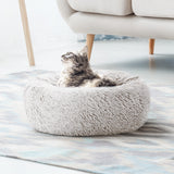 Pet Bed Dog Cat Calming Bed Small 60cm White Sleeping Comfy Cave Washable - Pet And Farm