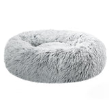 Pet Bed Dog Cat Calming Bed Medium 75cm Charcoal Sleeping Comfy Cave Washable - Pet And Farm