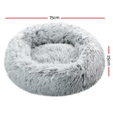 Pet Bed Dog Cat Calming Bed Medium 75cm Charcoal Sleeping Comfy Cave Washable - Pet And Farm