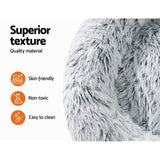 Pet Bed Dog Cat Calming Bed Medium 75cm Charcoal Sleeping Comfy Cave Washable - Pet And Farm