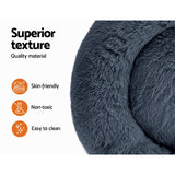 Pet Bed Dog Cat Calming Bed Medium 75cm Dark Grey Sleeping Comfy Cave Washable - Pet And Farm