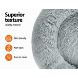 Pet Bed Dog Cat Calming Bed Medium 75cm Light Grey Sleeping Comfy Cave Washable - Pet And Farm