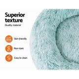 Pet Bed Dog Cat Calming Bed Medium 75cm Teal Sleeping Comfy Cave Washable - Pet And Farm