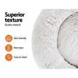 Pet Bed Dog Cat Calming Bed Medium 75cm White Sleeping Comfy Cave Washable - Pet And Farm