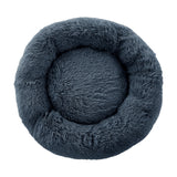 i.Pet Pet Bed Dog Cat 90cm Large Calming Soft Plush Bed Dark Grey - Pet And Farm