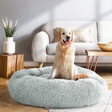 i.Pet Pet Bed Dog Cat 90cm Large Calming Soft Plush Light Grey - Pet And Farm