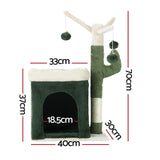 i.Pet Cat Tree Tower Scratching Post Scratcher Wood Condo Bed House Toys 70cm - Pet And Farm