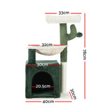 i.Pet Cat Tree Tower Scratching Post Scratcher Wood Condo Bed Toys House 78cm - Pet And Farm
